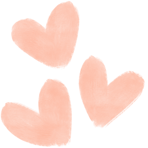 Peach love watercolor splash